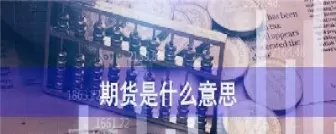 期货是什么意思的缩写(期货是什么意思)_https://qh.ynbygsw.com_期货直播_第1张