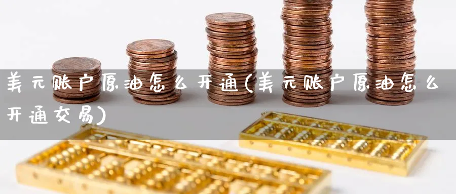 美元账户原油怎么开通(美元账户原油怎么开通交易)_https://qh.ynbygsw.com_期货喊单_第1张