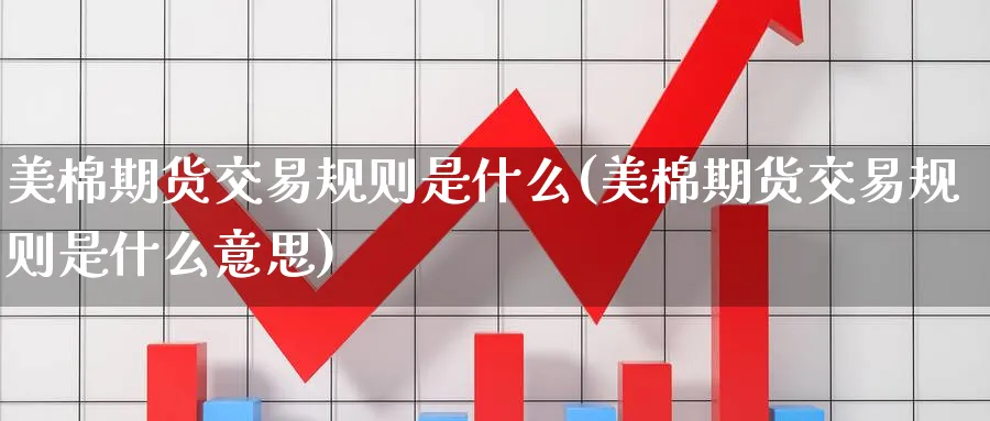美棉期货交易规则是什么(美棉期货交易规则是什么意思)_财金知识_第1张_青花期货直播间 美棉期货交易规则是什么(美棉期货交易规则是什么意思)_https://qh.ynbygsw.com_财金知识_第1张