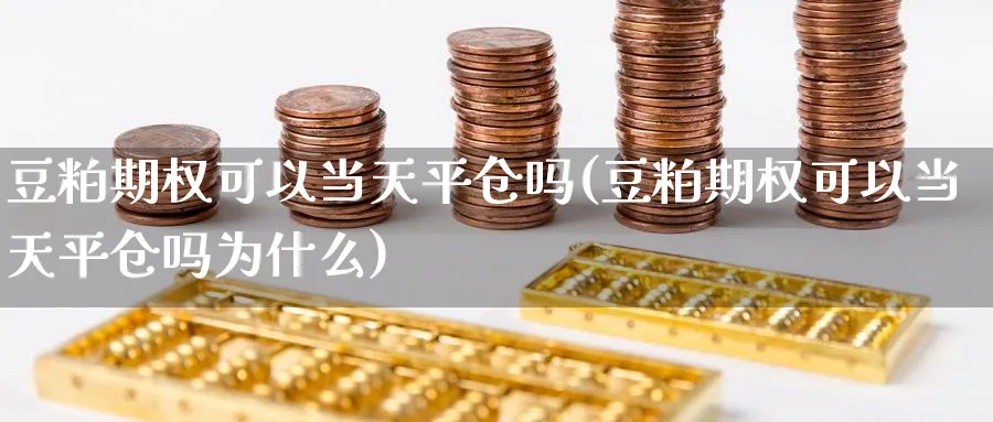 豆粕期权可以当天平仓吗(豆粕期权可以当天平仓吗为什么)_财金百科_第1张_青花期货直播间 豆粕期权可以当天平仓吗(豆粕期权可以当天平仓吗为什么)_https://qh.ynbygsw.com_财金百科_第1张