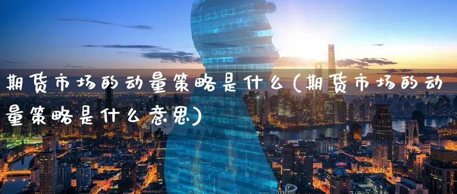 期货市场的动量策略是什么(期货市场的动量策略是什么意思)_https://qh.ynbygsw.com_国际期货_第1张